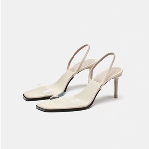 Zara clear sling back heel
